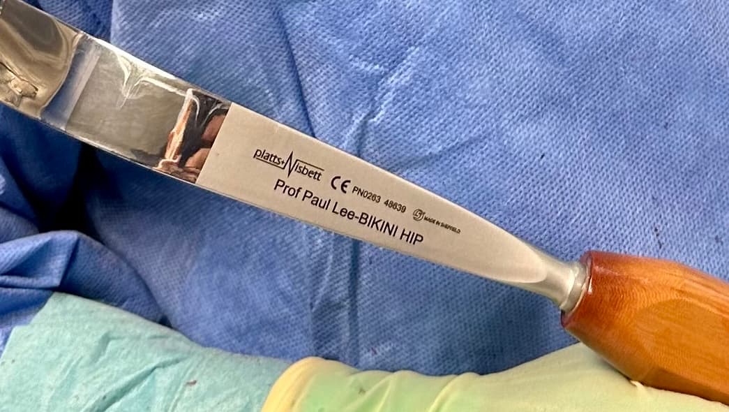 Prof Paul Lee BIKINI HIP, patented surgical instrument